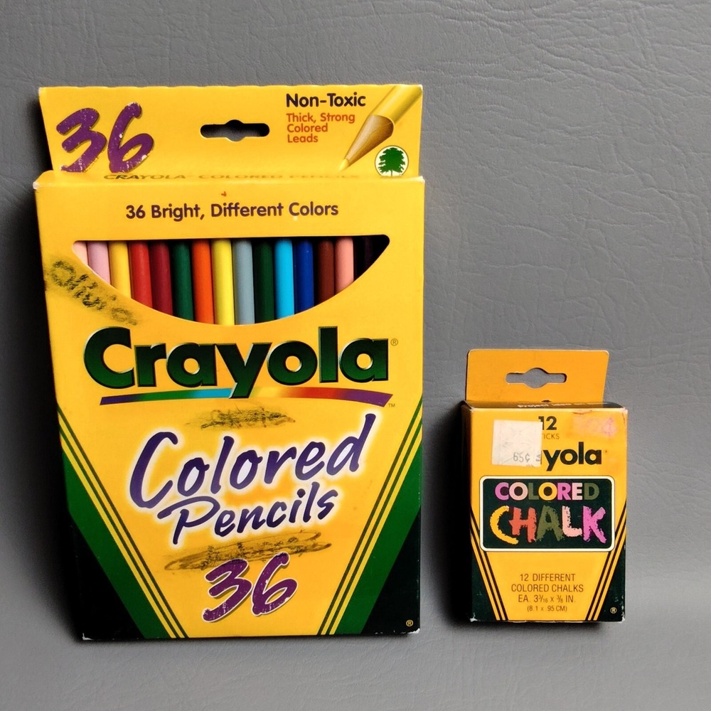 Vin. Crayola Binney & Smith Colored‎ Pencils 1997 68-4306 and Colored Chalk 1985